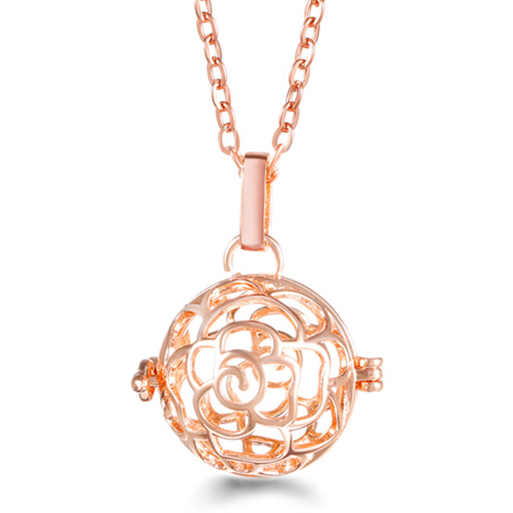 Rose Gold Angel Wings Aromatherapy Necklace