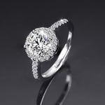 Ring Opening Adjustable One Carat Mosan Drill Living Ring