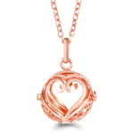 Rose Gold Angel Wings Aromatherapy Necklace