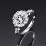 Ring Opening Adjustable One Carat Mosan Drill Living Ring