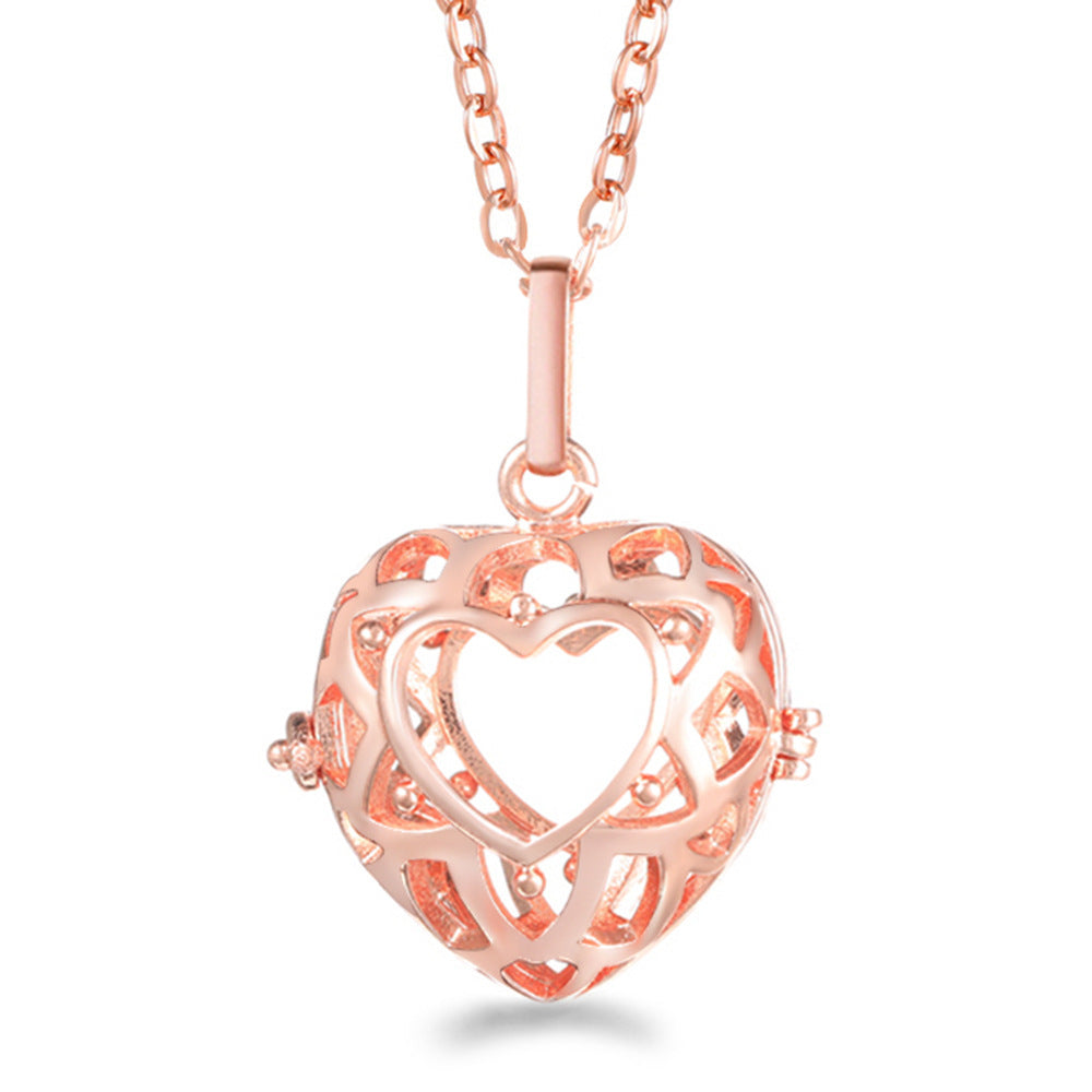 Rose Gold Angel Wings Aromatherapy Necklace