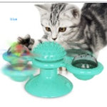 Cat Rotating Windmill Multi-Function Toys Itch Scratching Device Teeth Shining Toy