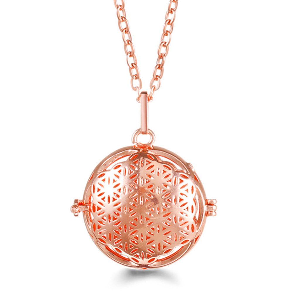 Rose Gold Angel Wings Aromatherapy Necklace