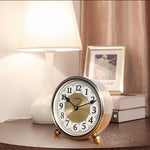 Metal Retro Table Clock Silent European Style Living Room
