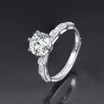Ring Opening Adjustable One Carat Mosan Drill Living Ring