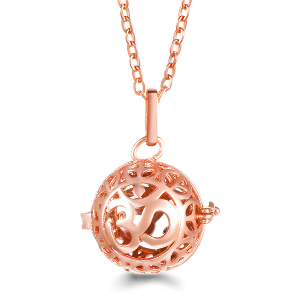 Rose Gold Angel Wings Aromatherapy Necklace