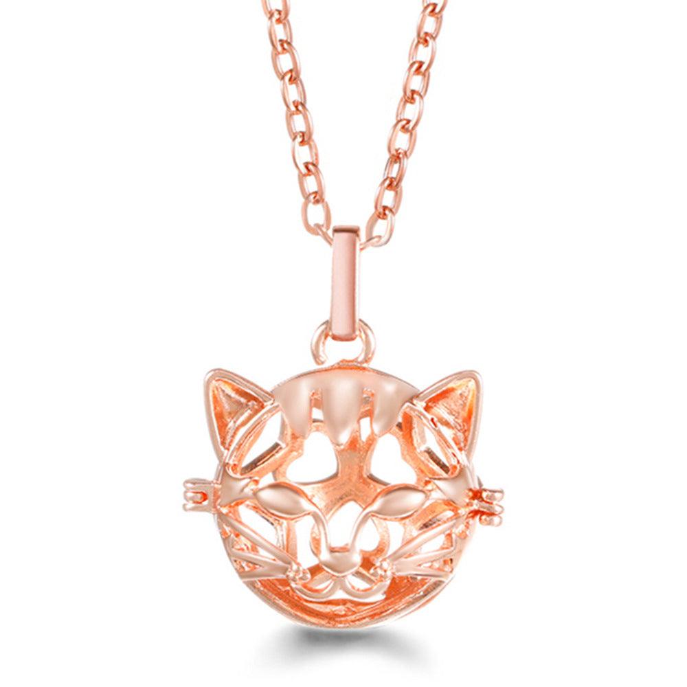 Rose Gold Angel Wings Aromatherapy Necklace