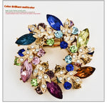 Korean Style Bauhinia Brooch Scarf Pin Dual-use Fashion Crystal Diamond Brooch