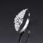 Ring Opening Adjustable One Carat Mosan Drill Living Ring