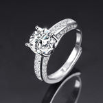 Ring Opening Adjustable One Carat Mosan Drill Living Ring