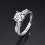 Ring Opening Adjustable One Carat Mosan Drill Living Ring