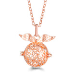Rose Gold Angel Wings Aromatherapy Necklace