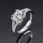 Ring Opening Adjustable One Carat Mosan Drill Living Ring