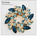 Korean Style Bauhinia Brooch Scarf Pin Dual-use Fashion Crystal Diamond Brooch