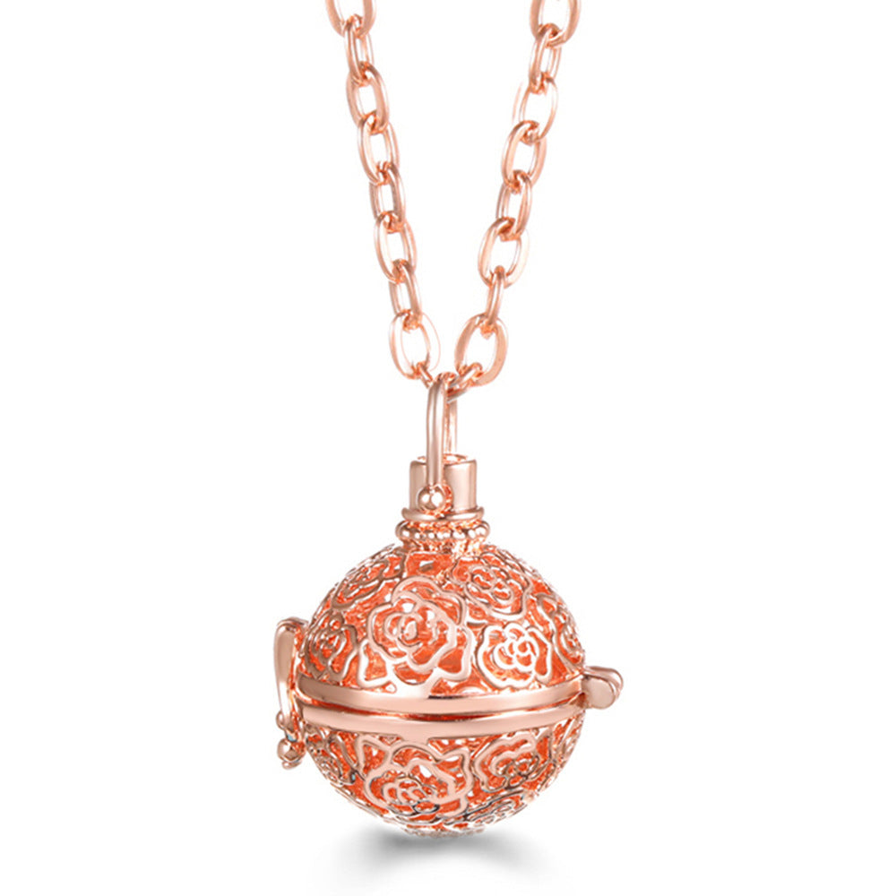 Rose Gold Angel Wings Aromatherapy Necklace