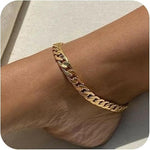 Daily Beach Vacation Style Anklet Exaggerated Chain Ornament