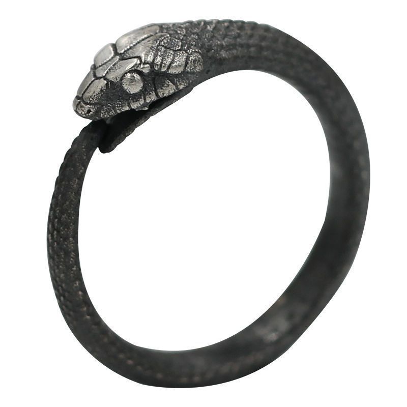 Living Mouth Ouroboros Ring 925 Sterling Silver