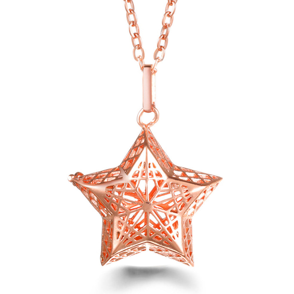 Rose Gold Angel Wings Aromatherapy Necklace