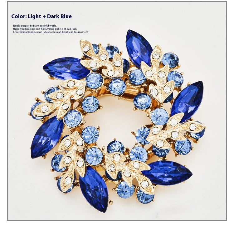 Korean Style Bauhinia Brooch Scarf Pin Dual-use Fashion Crystal Diamond Brooch