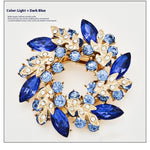 Korean Style Bauhinia Brooch Scarf Pin Dual-use Fashion Crystal Diamond Brooch