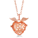 Rose Gold Angel Wings Aromatherapy Necklace