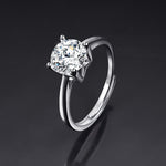 Ring Opening Adjustable One Carat Mosan Drill Living Ring