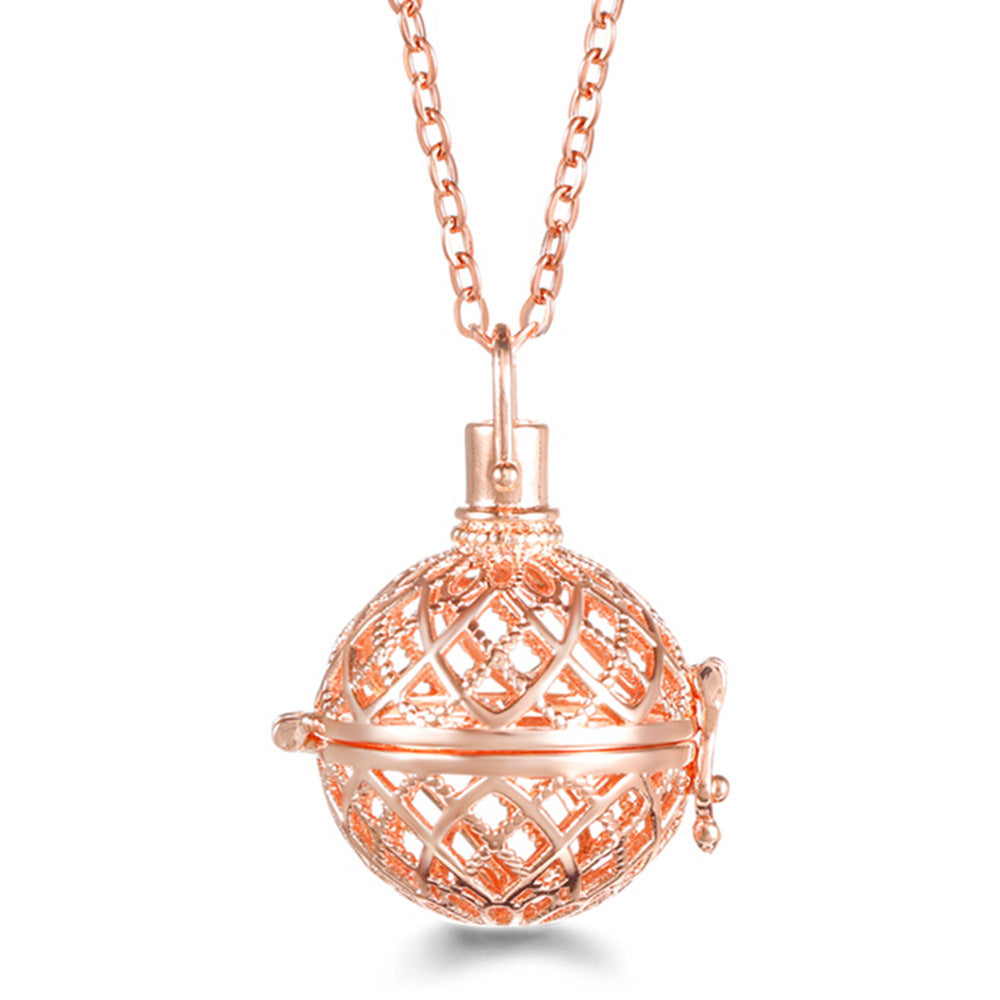 Rose Gold Angel Wings Aromatherapy Necklace