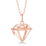 Rose Gold Angel Wings Aromatherapy Necklace