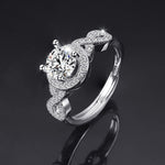 Ring Opening Adjustable One Carat Mosan Drill Living Ring