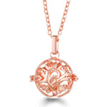 Rose Gold Angel Wings Aromatherapy Necklace