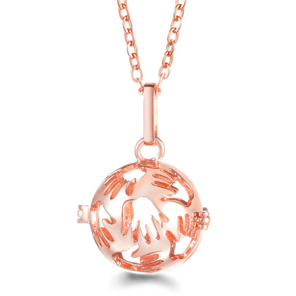 Rose Gold Angel Wings Aromatherapy Necklace