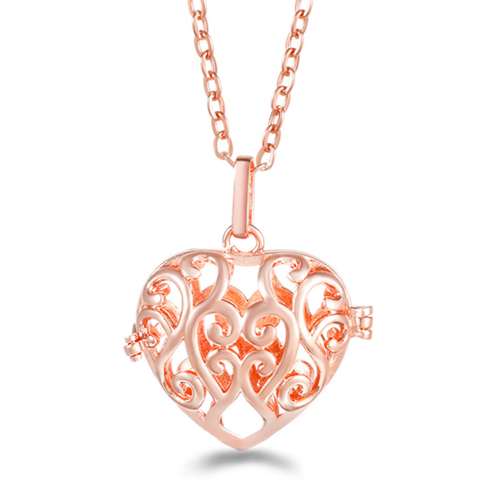 Rose Gold Angel Wings Aromatherapy Necklace
