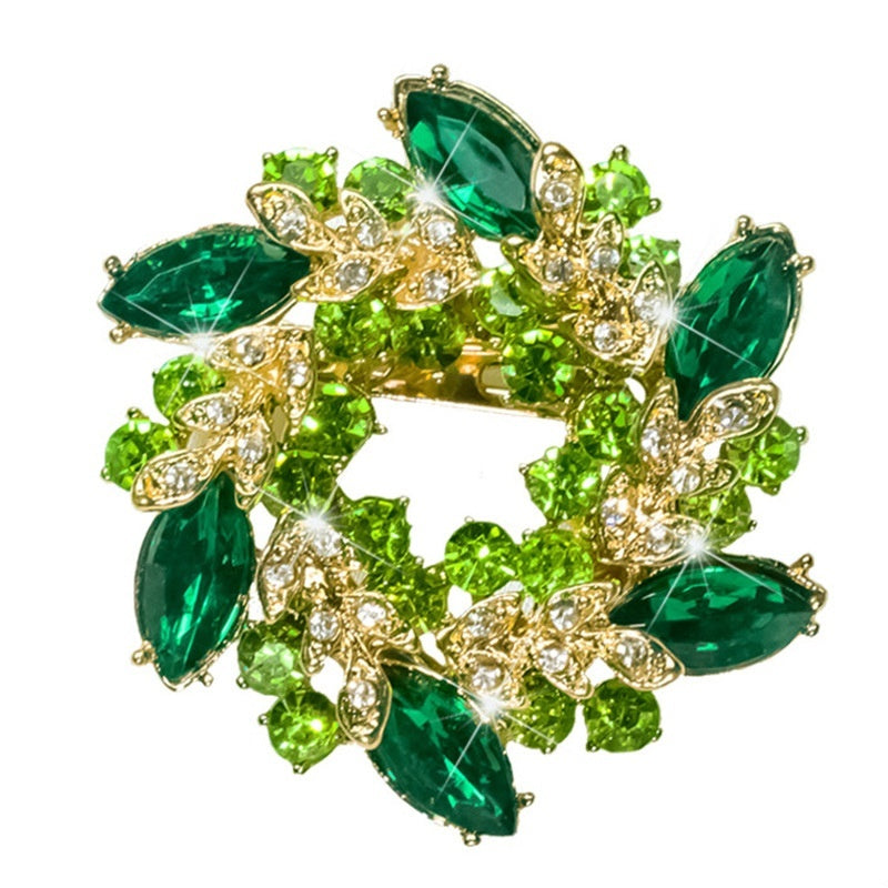 Korean Style Bauhinia Brooch Scarf Pin Dual-use Fashion Crystal Diamond Brooch