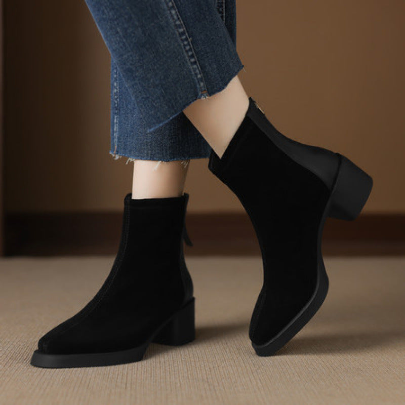 Fashion Personality Suede Booties Women