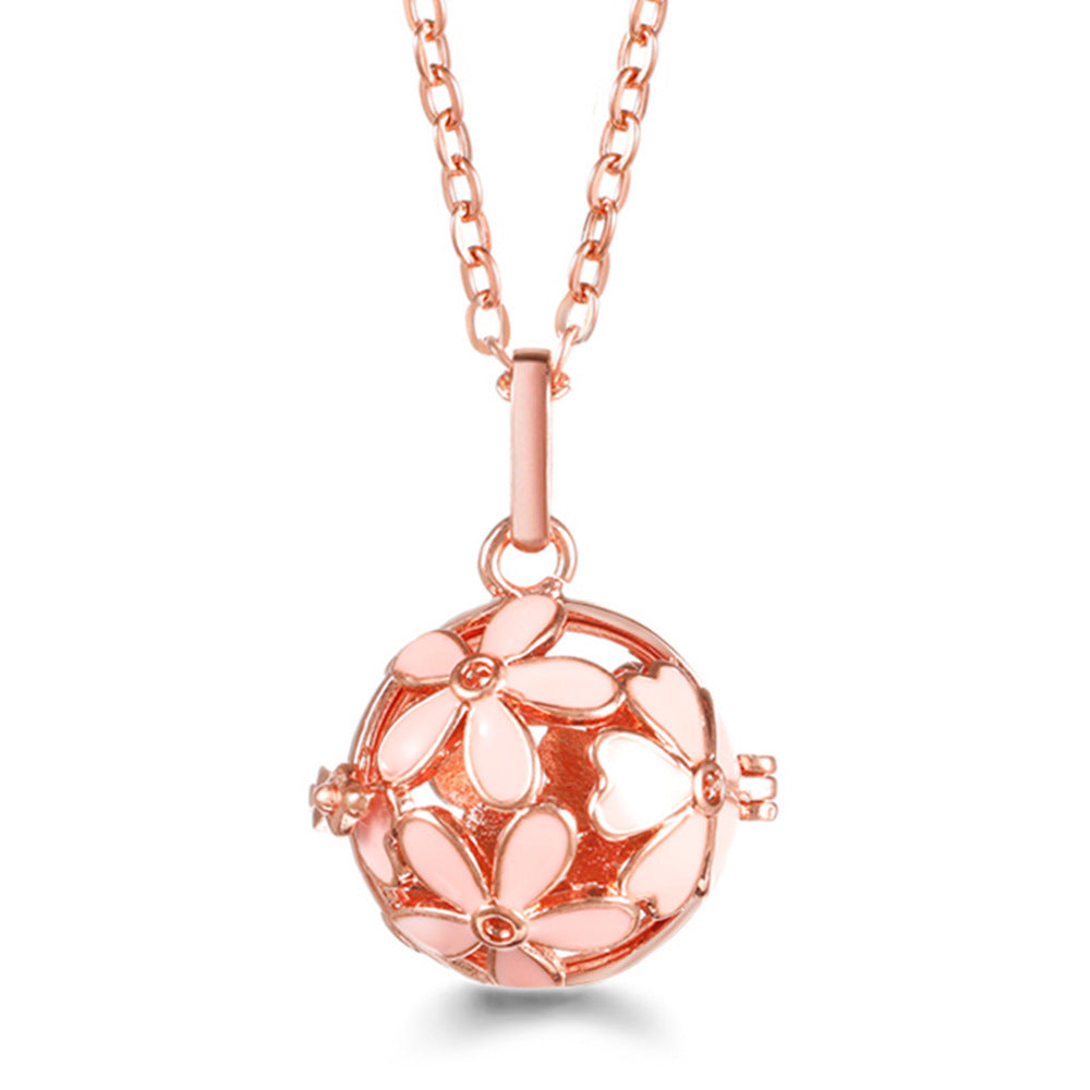 Rose Gold Angel Wings Aromatherapy Necklace