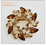 Korean Style Bauhinia Brooch Scarf Pin Dual-use Fashion Crystal Diamond Brooch