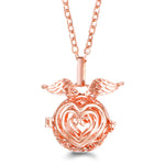 Rose Gold Angel Wings Aromatherapy Necklace