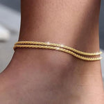 Daily Beach Vacation Style Anklet Exaggerated Chain Ornament