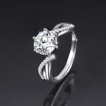 Ring Opening Adjustable One Carat Mosan Drill Living Ring
