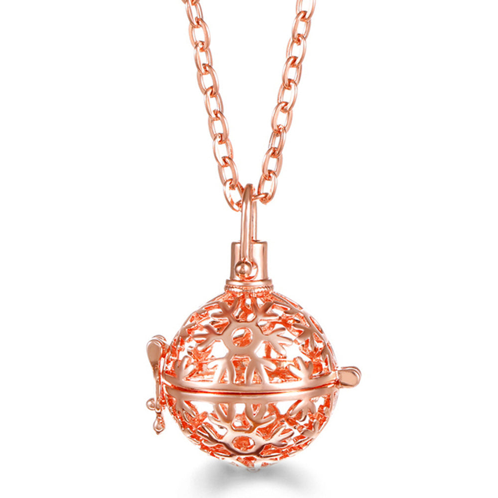 Rose Gold Angel Wings Aromatherapy Necklace