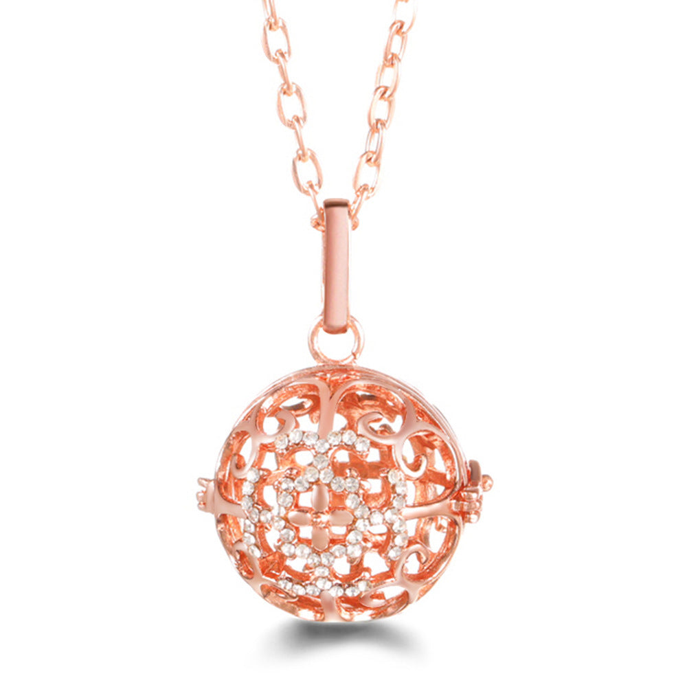 Rose Gold Angel Wings Aromatherapy Necklace