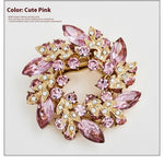 Korean Style Bauhinia Brooch Scarf Pin Dual-use Fashion Crystal Diamond Brooch