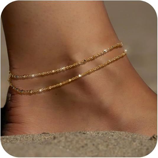 Daily Beach Vacation Style Anklet Exaggerated Chain Ornament