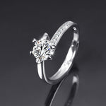 Ring Opening Adjustable One Carat Mosan Drill Living Ring