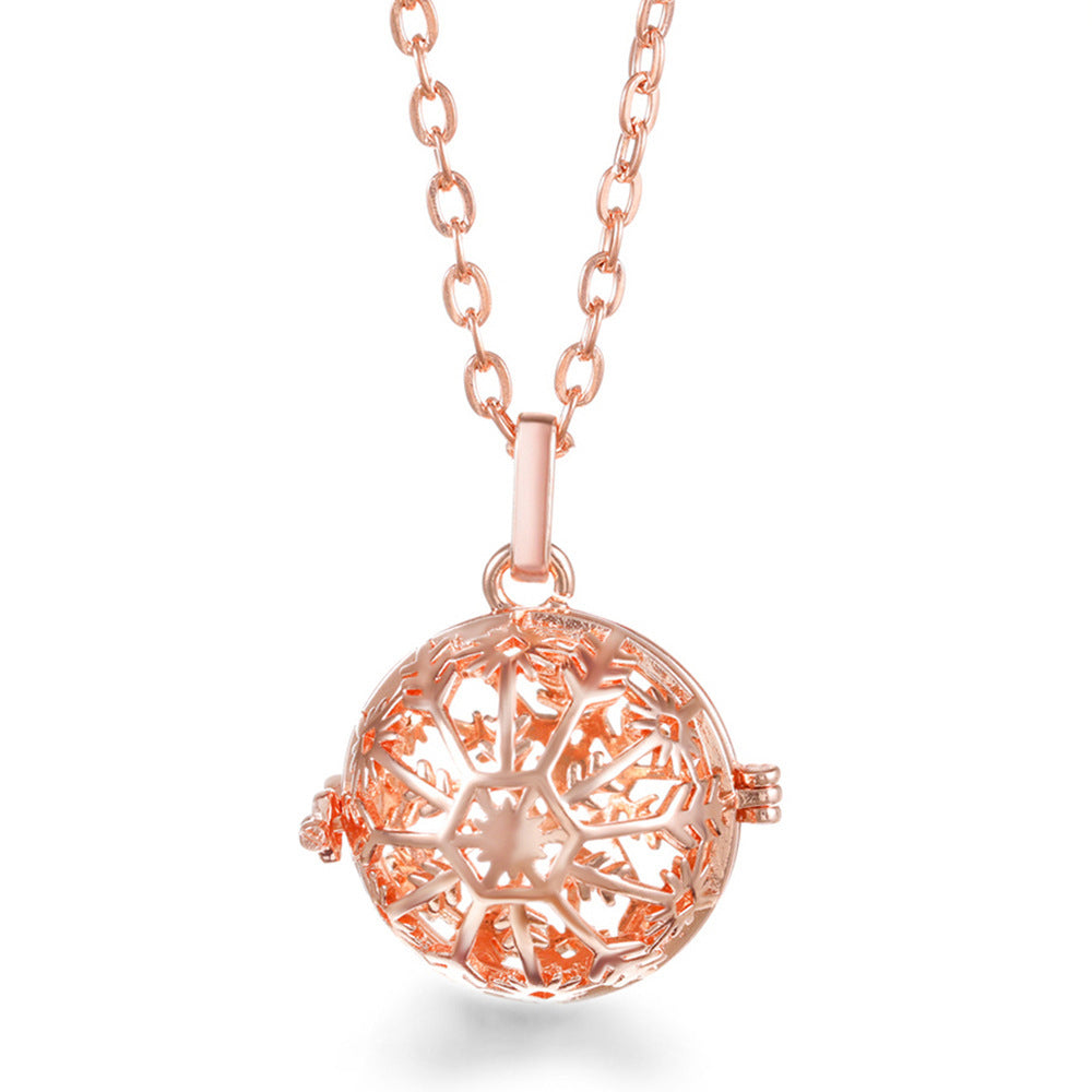 Rose Gold Angel Wings Aromatherapy Necklace