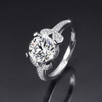 Ring Opening Adjustable One Carat Mosan Drill Living Ring